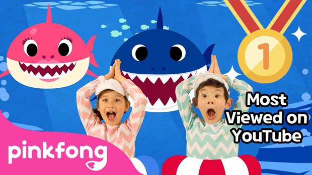 'Baby Shark' trở thành video YouTube đầu tiên cán mốc 10 tỷ lượt xem