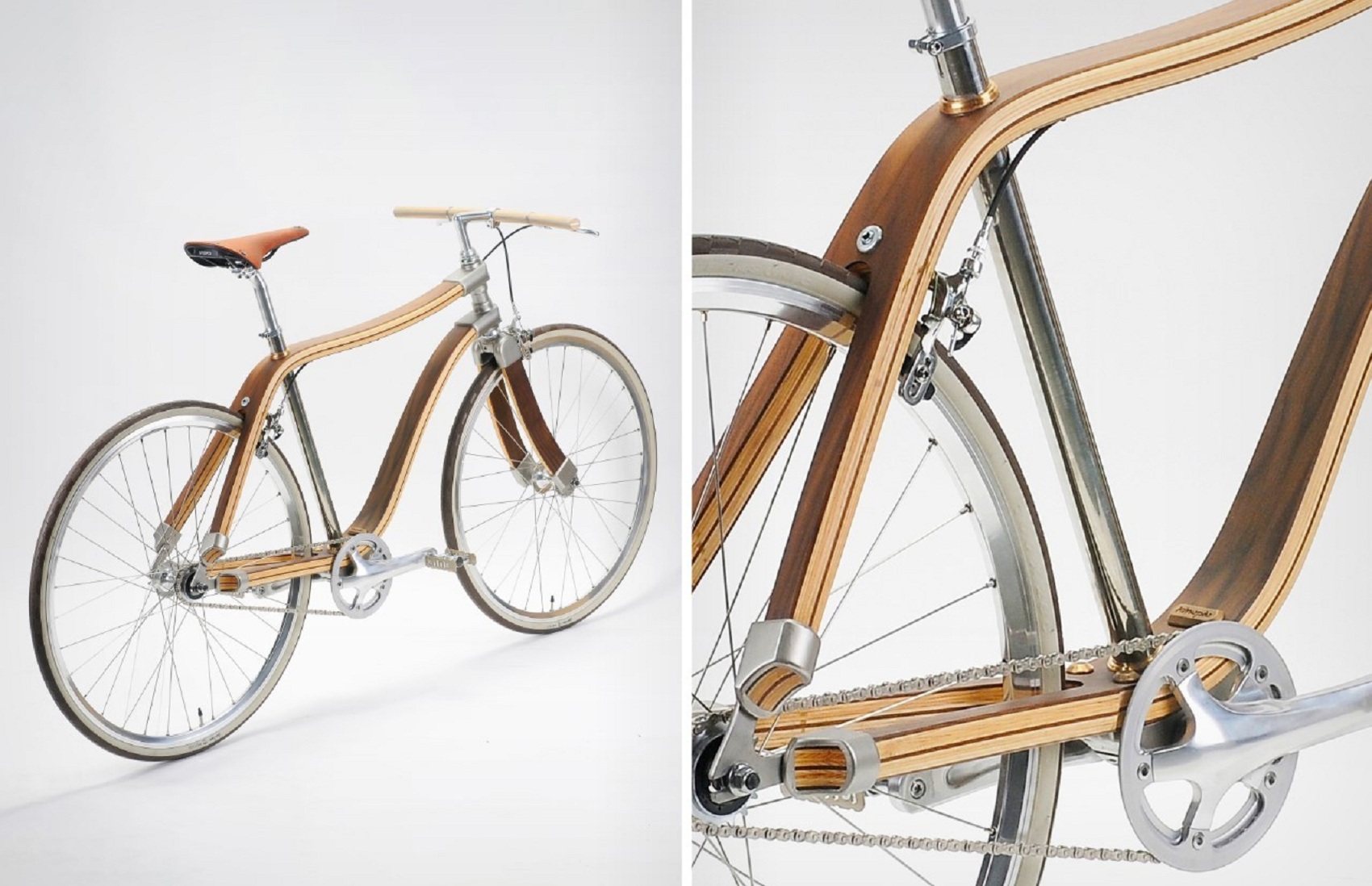 Moccle - Chiếc xe đạp khung gỗ không cần giảm xóc