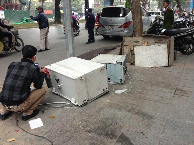  ATM bị phá tung tại Hà Nội