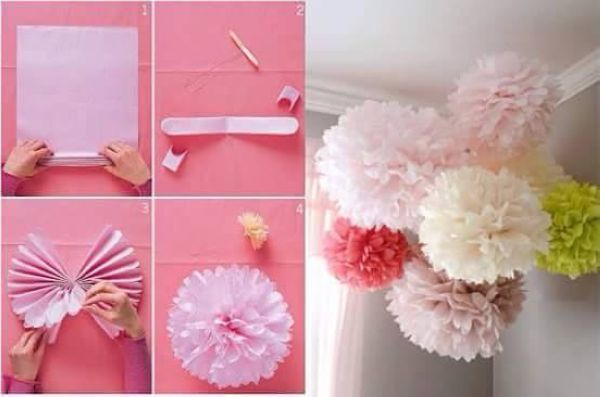 Cách làm hoa bằng giấy lụa rất đơn giản
