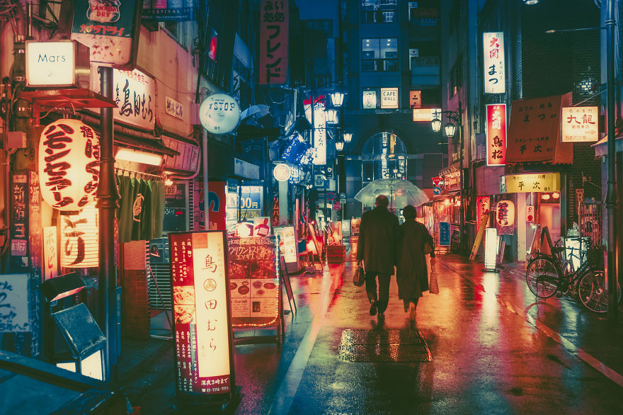 Lặng ngắm cảnh đêm Tokyo huyền ảo trong những ánh đèn đường