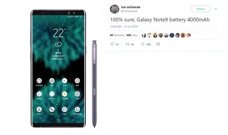 Galaxy Note 9 trang bị pin trâu, sạc không dây công suất lớn