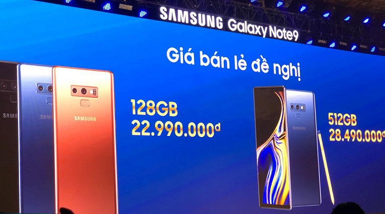 Galaxy Note 9 lên kệ thị trường Việt với giá 23 triệu đồng