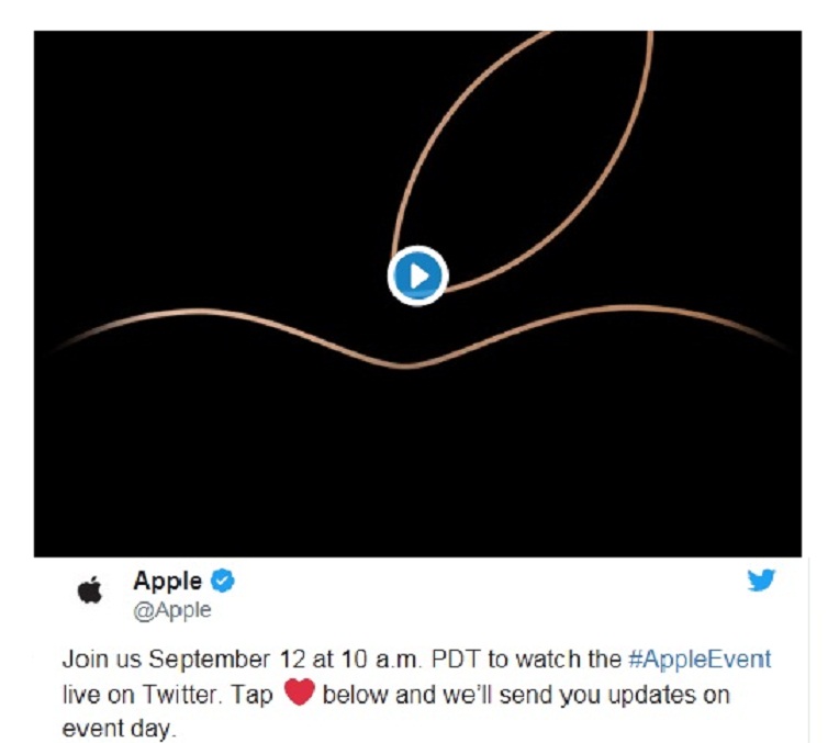 Apple lần đầu phát trực tiếp sự kiện ra mắt iPhone mới trên Twitter
