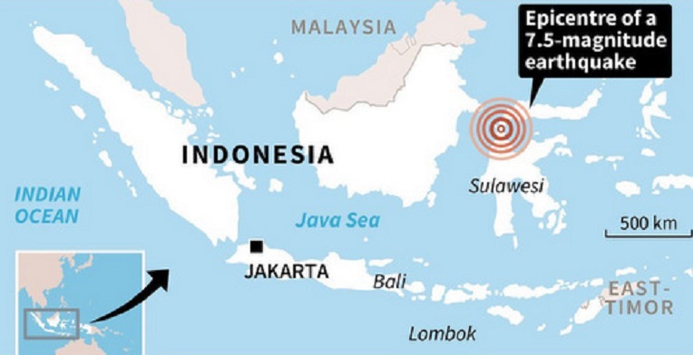 Sóng thần tàn phá Palu (Indonesia) sau trận động đất 7,5 độ richter