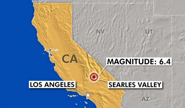 Bang California (Mỹ) động đất 6,4 richter đúng ngày Quốc Khánh
