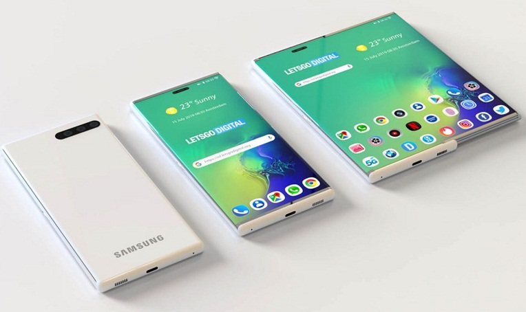 Samsung phát triển smartphone trang bị màn hình kéo sang phải