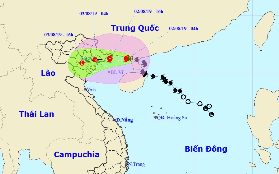 Chiều tối nay, bão số 3 đổ bộ vào từ Quảng Ninh đến Thái Bình