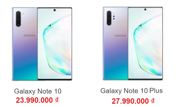 Giá bán Galaxy Note 10 tại Việt Nam đắt hơn thế giới 2 triệu đồng