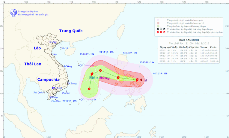Xuất hiện bão gần biển Đông, nguy cơ SEA Games 30 bị ảnh hưởng