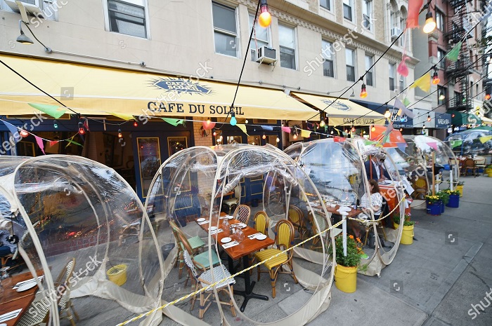 Trải nghiệm “không gian bong bóng” tại nhà hàng ở New York