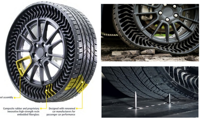 Michelin chính thức ra mắt lốp không cần bơm hơi