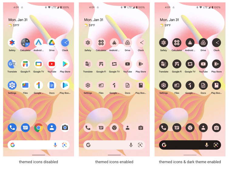 Google hé lộ Android 13 với thay đổi về giao diện và icon ứng dụng động