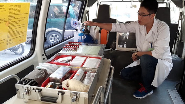  Quảng Ninh: tử vong trên xe cứu thương bị chết máy